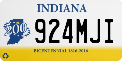 IN license plate 924MJI