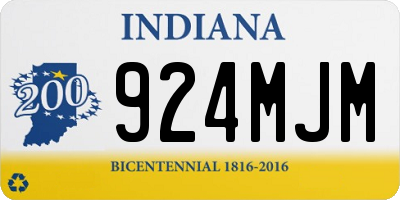 IN license plate 924MJM