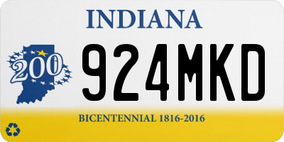 IN license plate 924MKD