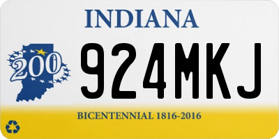 IN license plate 924MKJ