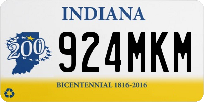 IN license plate 924MKM