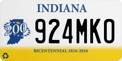 IN license plate 924MKO