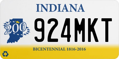 IN license plate 924MKT