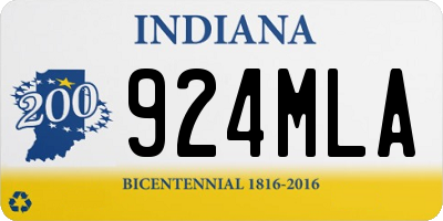 IN license plate 924MLA