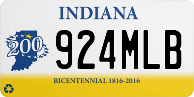 IN license plate 924MLB