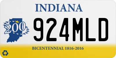 IN license plate 924MLD