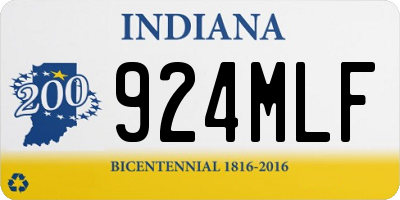IN license plate 924MLF