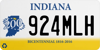 IN license plate 924MLH