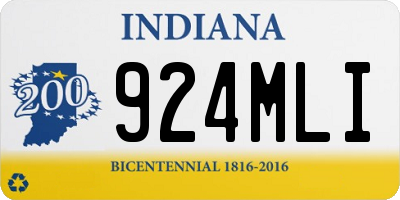 IN license plate 924MLI