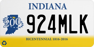 IN license plate 924MLK
