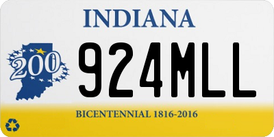 IN license plate 924MLL