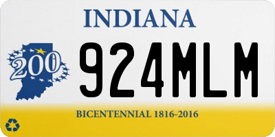 IN license plate 924MLM