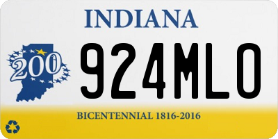 IN license plate 924MLO