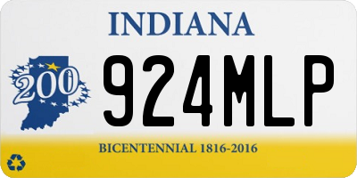 IN license plate 924MLP