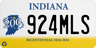 IN license plate 924MLS