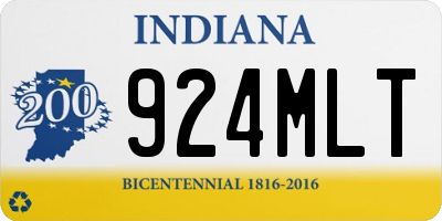 IN license plate 924MLT