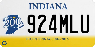 IN license plate 924MLU