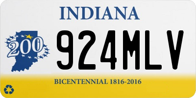 IN license plate 924MLV