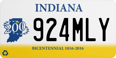 IN license plate 924MLY