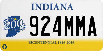 IN license plate 924MMA