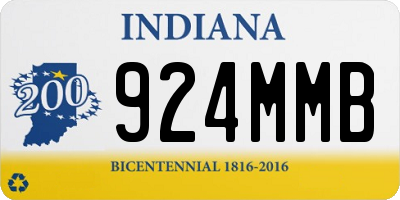 IN license plate 924MMB