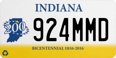 IN license plate 924MMD