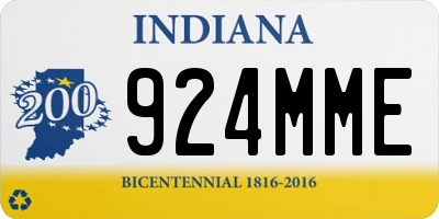 IN license plate 924MME