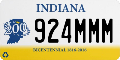 IN license plate 924MMM