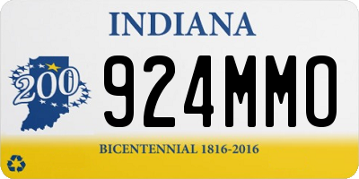 IN license plate 924MMO