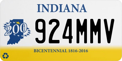 IN license plate 924MMV