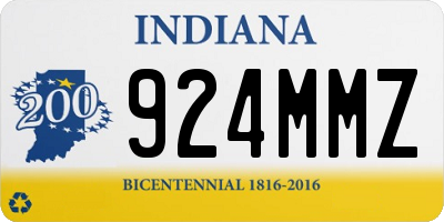 IN license plate 924MMZ