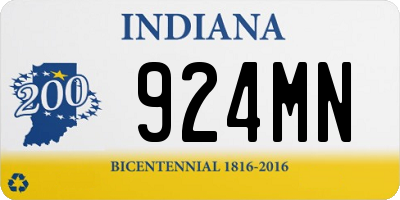IN license plate 924MN