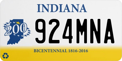 IN license plate 924MNA