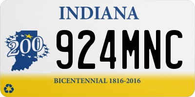 IN license plate 924MNC
