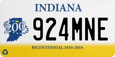 IN license plate 924MNE