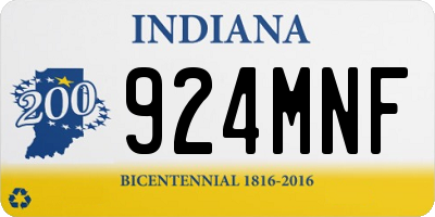 IN license plate 924MNF