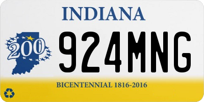 IN license plate 924MNG