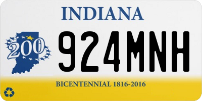 IN license plate 924MNH