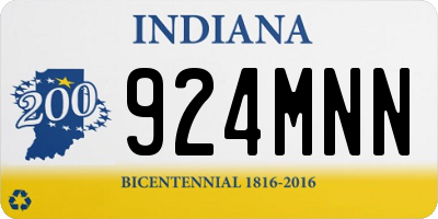 IN license plate 924MNN