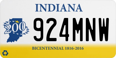 IN license plate 924MNW