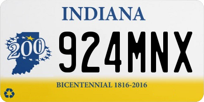 IN license plate 924MNX