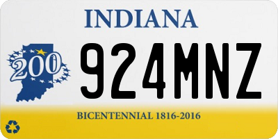 IN license plate 924MNZ