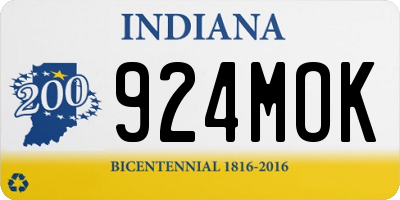IN license plate 924MOK