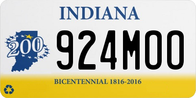 IN license plate 924MOO