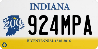 IN license plate 924MPA