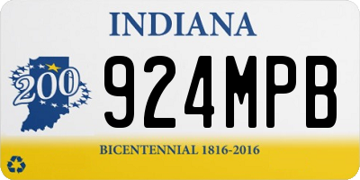 IN license plate 924MPB