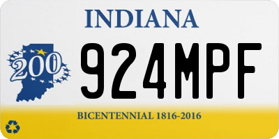 IN license plate 924MPF