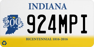 IN license plate 924MPI
