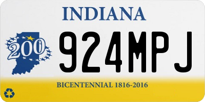 IN license plate 924MPJ