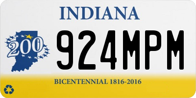 IN license plate 924MPM